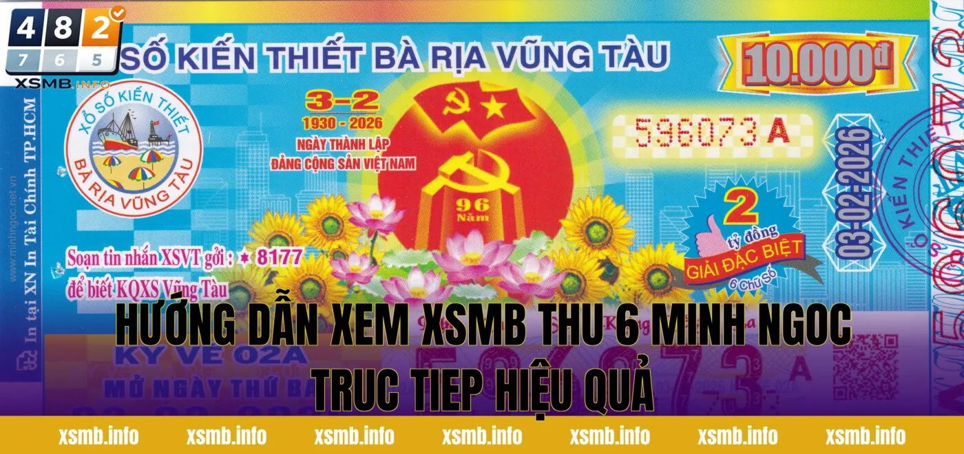 Hướng dẫn xem xsmb thu 6 minh ngoc truc tiep hiệu quả
