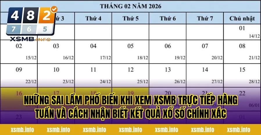 Những sai lầm phổ biến khi xem XSMB trực tiếp hàng tuần và cách nhận biết kết quả xổ số chính xác