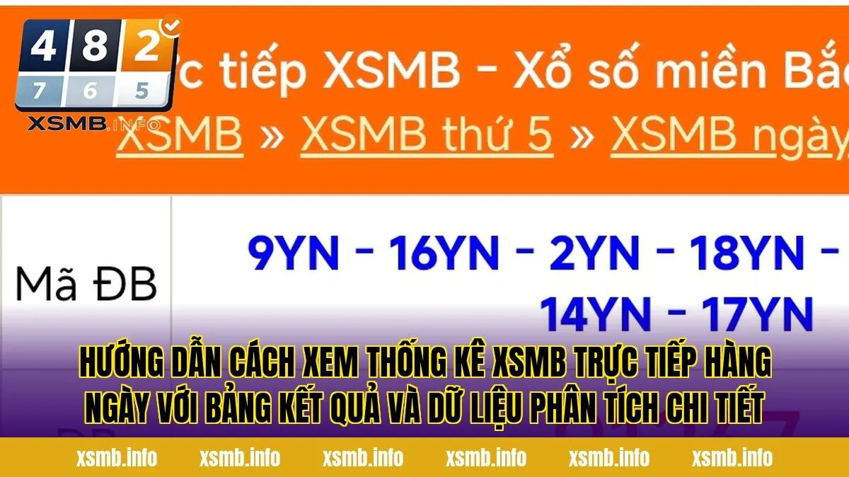 Hướng dẫn cách xem thống kê XSMB trực tiếp hàng ngày với bảng kết quả và dữ liệu phân tích chi tiết