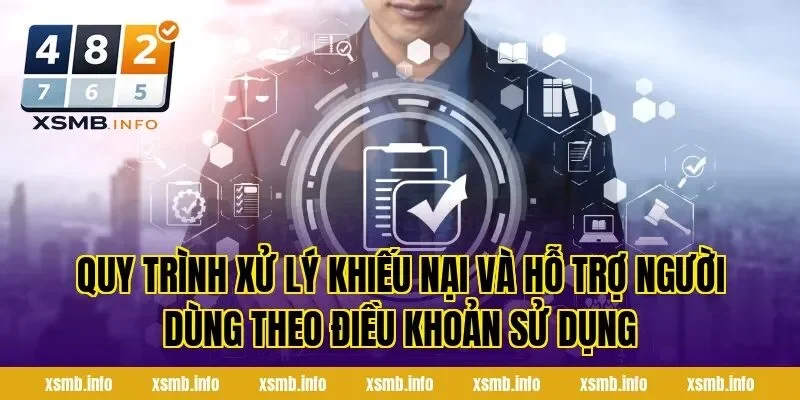 quy tình xử lý khiếu nại và hỗ trợ người dùng theo điều khoản điều kiện